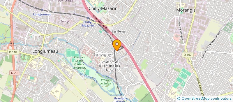 localisation de l'entreprise ANJ SERVICES  CHILLY-MAZARIN