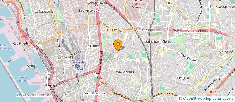 localisation de l'entreprise ANJ TRANSPORT à MARSEILLE