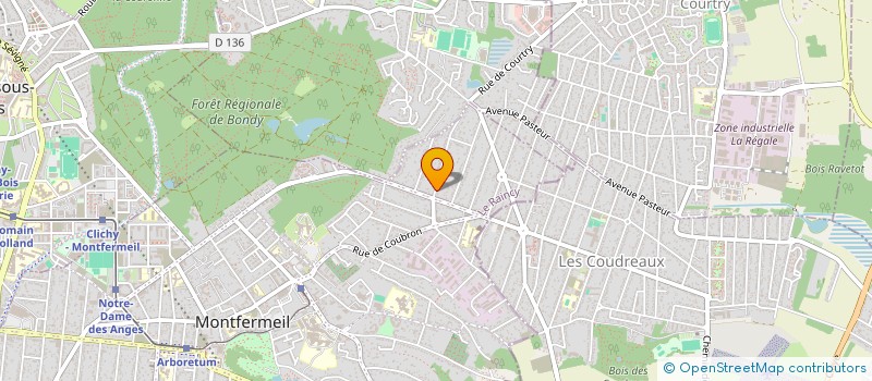 localisation de l'entreprise ANJE 22 à MONTFERMEIL
