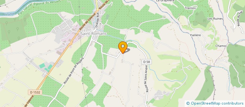 localisation de l'entreprise ANJE 38  SAINT-ROMANS