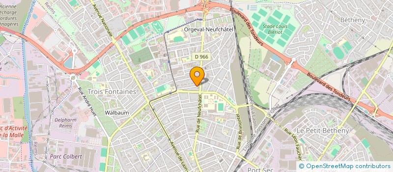 localisation de l'entreprise ANJE 74 à REIMS