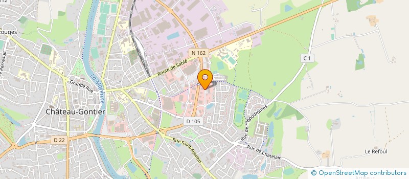 localisation de l'entreprise ANJEKA à CHATEAU-GONTIER-SUR-MAYENNE