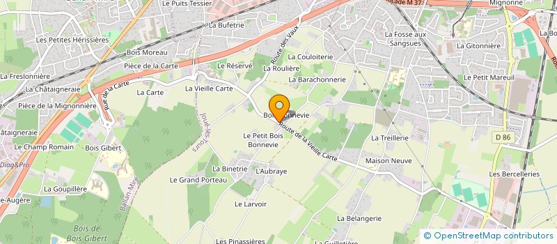 localisation de l'entreprise ANJERECO D'ENTRAYGUES à JOUE-LES-TOURS