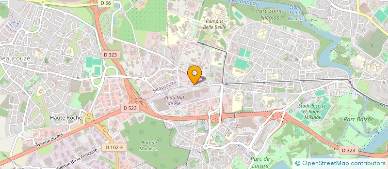 localisation de l'entreprise ANJOU AUTO CONSEIL à BEAUCOUZE