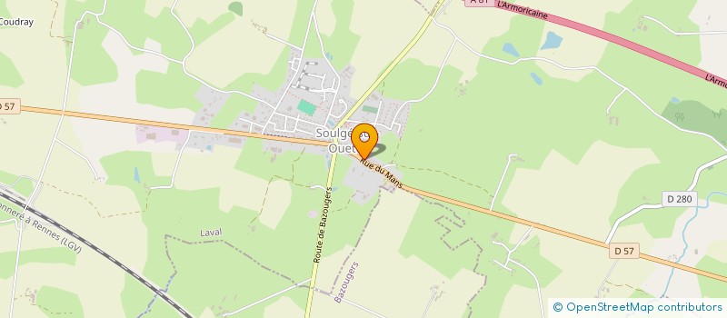 localisation de l'entreprise ANJOU BRETAGNE SECURITE INCENDIE à SOULGE-SUR-OUETTE