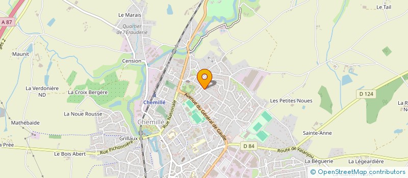 localisation de l'entreprise ANJOU CAMPING CAR LOISIRS à CHEMILLE-EN-ANJOU