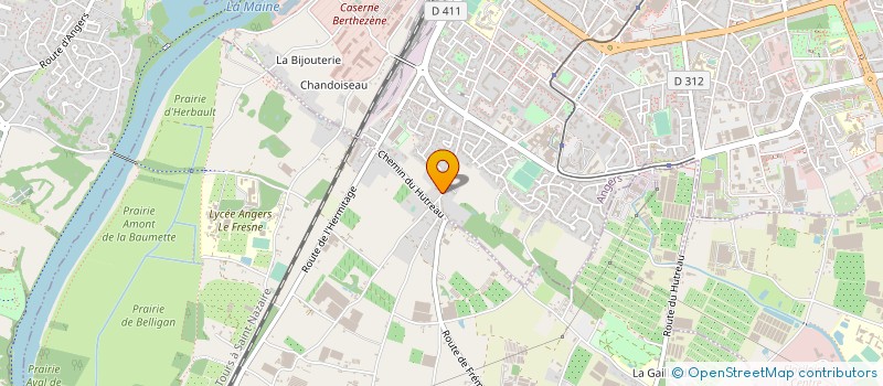 localisation de l'entreprise ANJOU CHAUFFAGE à ANGERS