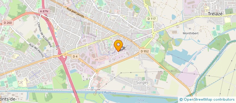 localisation de l'entreprise ANJOU ETANCHEITE à LES PONTS-DE-CE