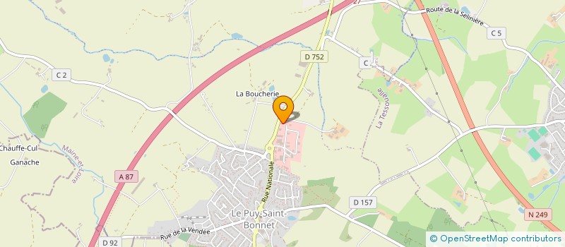localisation de l'entreprise ANJOU EXTINCTEURS SERVICES à CHOLET