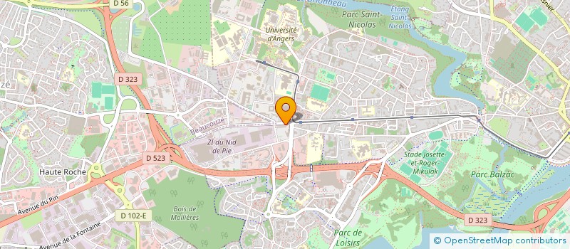 localisation de l'entreprise ANJOU FORMATION SECURITE à ANGERS