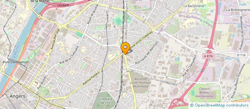 localisation de l'entreprise ANJOU LITERIE à ANGERS