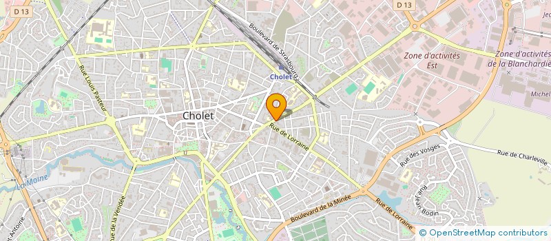 localisation de l'entreprise ANJOU MIROITERIE à CHOLET