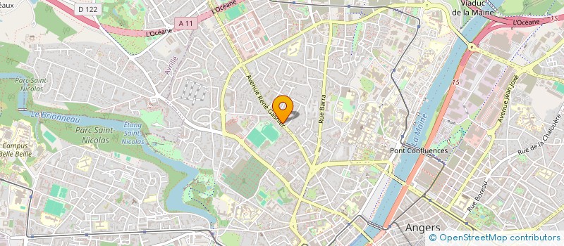 localisation de l'entreprise ANJOU MOBILITE à ANGERS