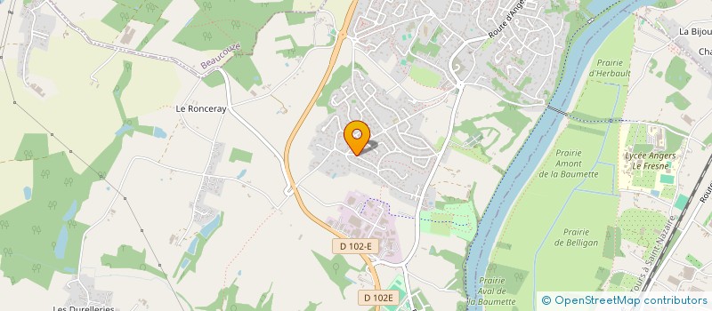 localisation de l'entreprise ANJOU OUEST JUDO à BOUCHEMAINE
