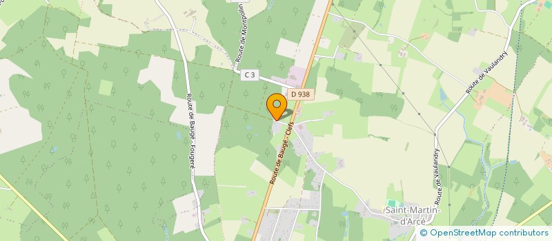 localisation de l'entreprise ANJOU RAYONNAGE ET SH PRESTATION à BAUGE-EN-ANJOU