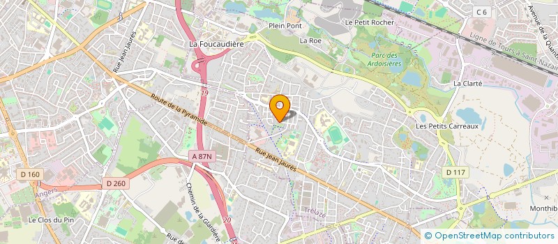 localisation de l'entreprise ANJOU SERVICES TRANSPORTS à TRELAZE