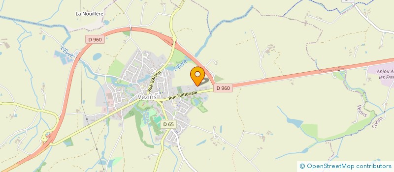 localisation de l'entreprise ANJOU THERMIE  VEZINS