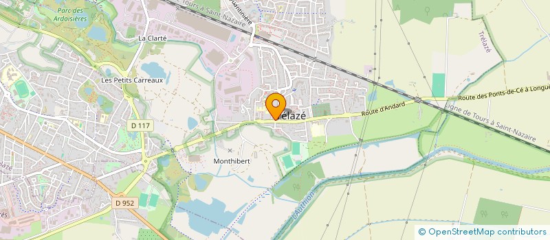 localisation de l'entreprise ANJOU TRIATHLON TRELAZE  TRELAZE