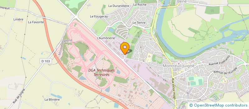 localisation de l'entreprise ANJOU VIANDE SERVICE à MONTREUIL-JUIGNE