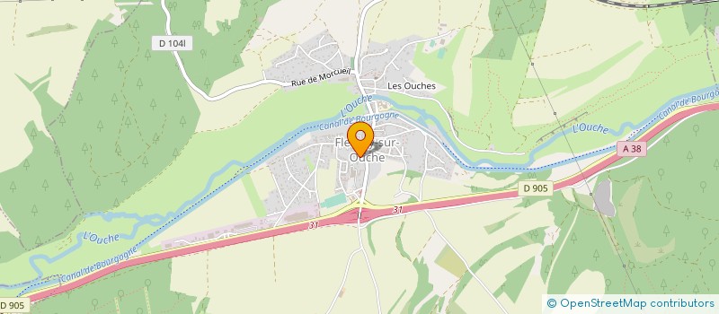 localisation de l'entreprise ANJUEL à FLEUREY-SUR-OUCHE