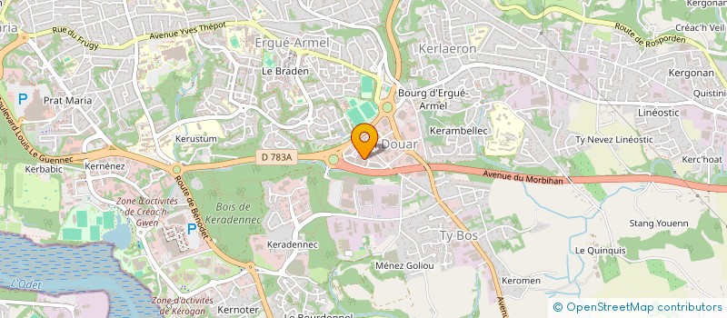 localisation de l'entreprise ANJULINE à QUIMPER