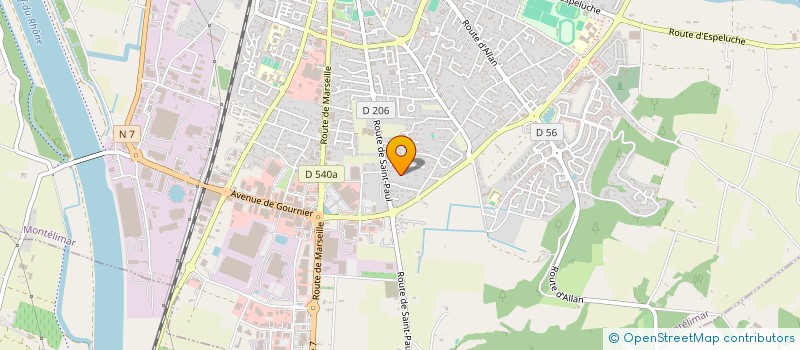 localisation de l'entreprise ANJULO à MONTELIMAR