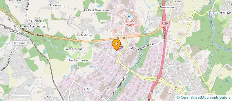 localisation de l'entreprise ANJUSEL 2  LIMOGES