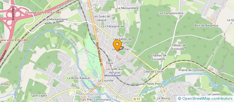 localisation de l'entreprise ANJY à VEIGNE
