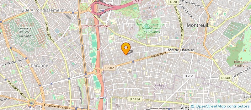 localisation de l'entreprise ANLI à BAGNOLET