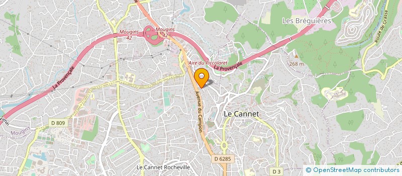 localisation de l'entreprise ANM CREATION à LE CANNET