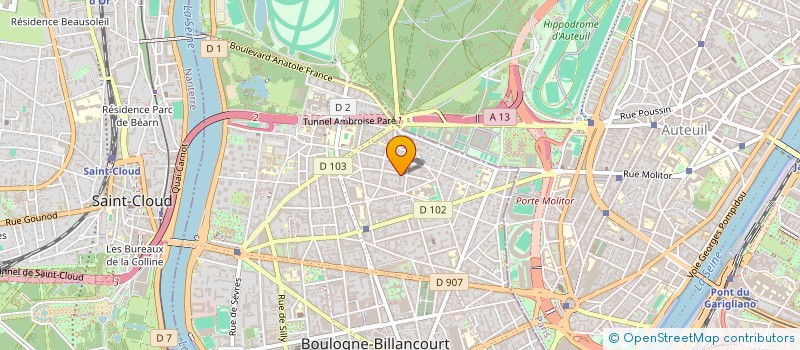 localisation de l'entreprise ANM INVEST à BOULOGNE-BILLANCOURT