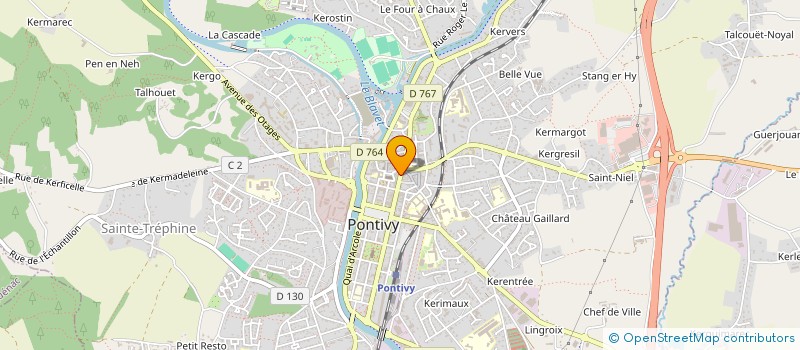 localisation de l'entreprise ANNA'BELLE LINGERIE  PONTIVY