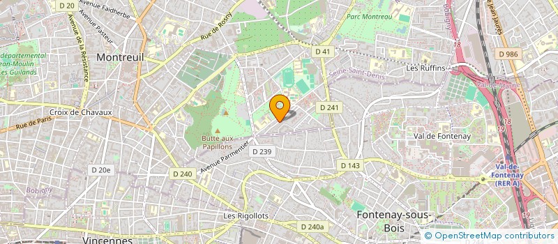 localisation de l'entreprise ANNA CLOTURES à MONTREUIL