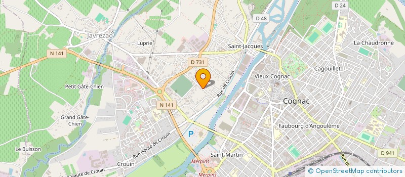 localisation de l'entreprise ANNAD à COGNAC