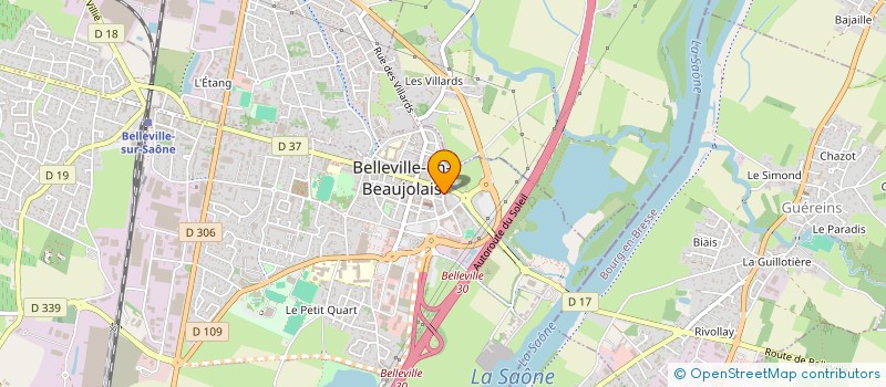 localisation de l'entreprise ANNE-CATHERINE GONDRAN NOTAIRE à BELLEVILLE-EN-BEAUJOLAIS