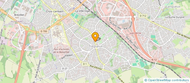 localisation de l'entreprise ANNE-CECILE JEGOUIC ET SOPHIE USAN-BOREL, NOTAIRES ASSOCIEES  TREGUEUX