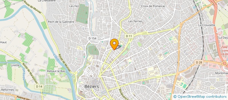 localisation de l'entreprise ANNE ESPACE BEAUTE à BEZIERS