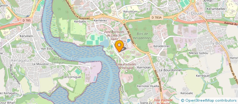 localisation de l'entreprise ANNE KERISIT - THIBAULT DUCHALAIS à QUIMPER