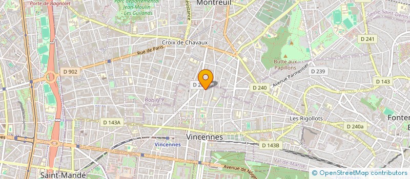 localisation de l'entreprise ANNE SOLANGE MUIS à VINCENNES