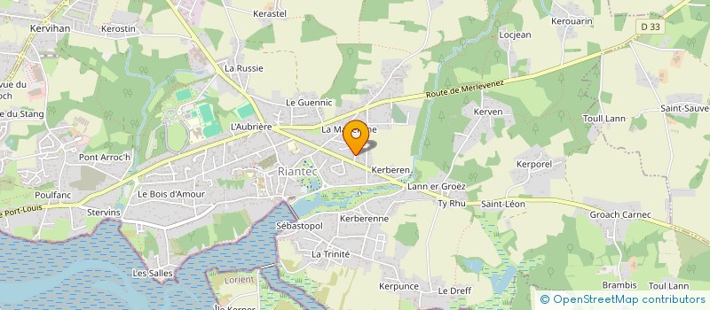 localisation de l'entreprise ANNE-SOPHIE LE GALL  RIANTEC