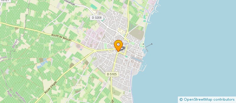 localisation de l'entreprise ANNE VER'OPTIQUE à MARSEILLAN