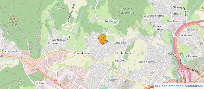 localisation de l'entreprise ANNECY CHAPE  EPAGNY METZ-TESSY