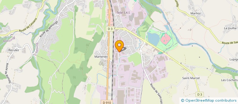 localisation de l'entreprise ANNECY PLOMBERIE CHAUFFAGE SANITAIRE APCS  RUMILLY