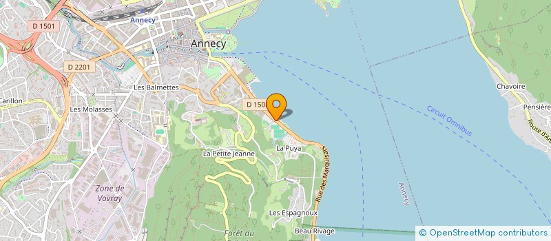 localisation de l'entreprise ANNECY TENNIS à ANNECY