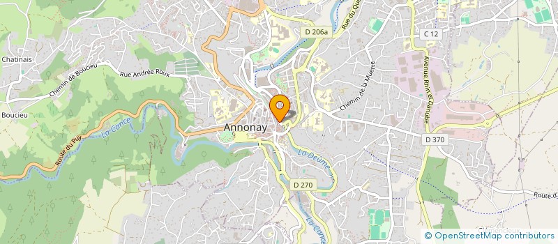 localisation de l'entreprise ANNONAY BEAUTE à ANNONAY