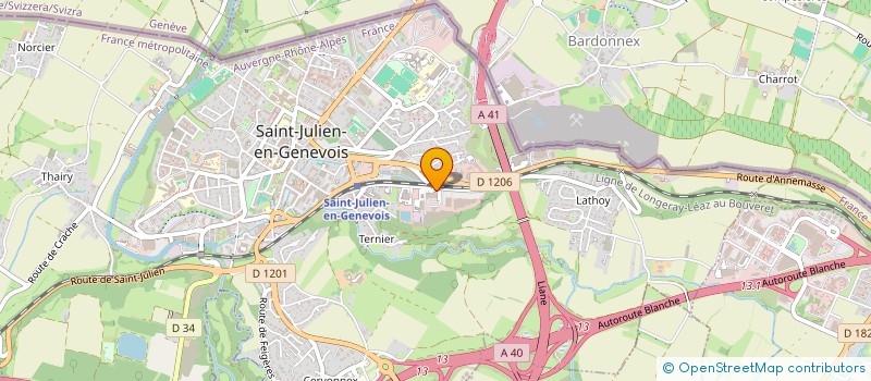 localisation de l'entreprise ANODALU à SAINT-JULIEN-EN-GENEVOIS