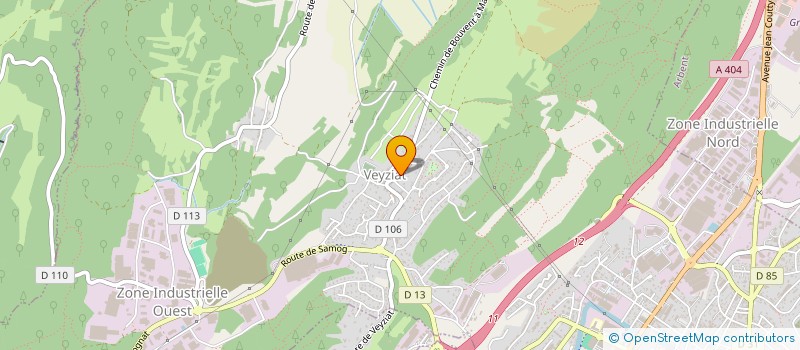 localisation de l'entreprise ANOPE à OYONNAX