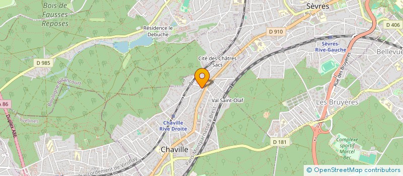 localisation de l'entreprise ANOSY à CHAVILLE