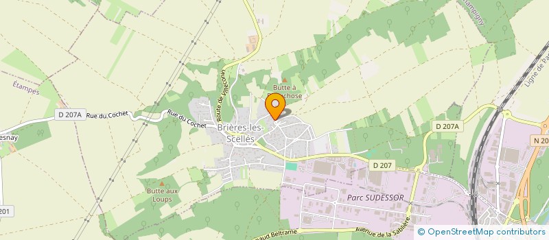 localisation de l'entreprise ANOU  BRIERES-LES-SCELLES