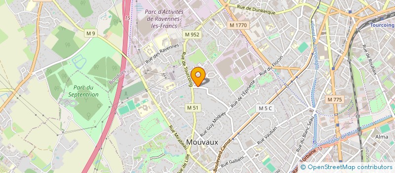 localisation de l'entreprise ANOUCO à MOUVAUX